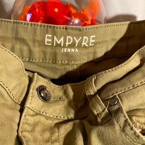 Empyre Size 5 cutoff olive shorty-shorts ;)
